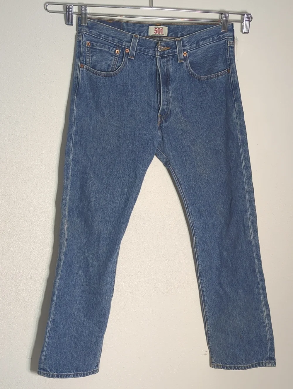 Levis Mens Blue Jeans 501 Vintage 90s Mexico Button Fly Medium Straight 32 x 30